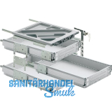 HETTICH Systema Top 2000 Container-Set Sil Sys, Vollauszug, ET 530, alu