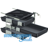 HETTICH Systema Top 2000 Container-Set Sil Sys, Vollauszug, ET 530,schw.