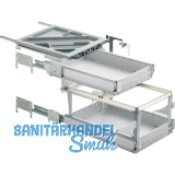 HETTICH Systema Top 2000 Container-Set Sil Sys,Voll-/�berauszug,ET 530,alu