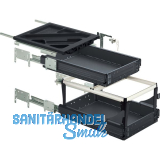 HETTICH Systema Top 2000 Container-Set Sil Sys,Voll-/�berauszug,ET 730,schw.