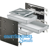 HETTICH Systema Top 2000 Schnellmontage-Set Sil Sys, Vollauszug, ET 530, alu