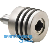 HETTICH PRESTIGE 2000 Zylinder-Drehgriff Typ 471N, links, vernickelt matt