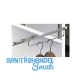 HETTICH QUADRO Schrankgarderobe ausziehbar, 497 x 48 x 60 mm, silber lackiert