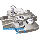 HETTICH Exzenter Kreuzmontageplatte, Spreizmuffe, Distanz 0 mm