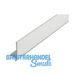 REHAU Frontblende, Breite 25 mm, H�he 46 mm, L 2500 mm, Kunststoff silber