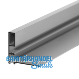 CINETTO Griffleiste zum Einnuten schmal, 2600 mm, Aluminium silber eloxiert