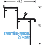 CINETTO PS06/PS11/PS48 Doppelf�hrungsschiene 6100 mm auf Ma�, Aluminium eloxiert