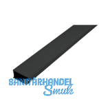 REHAU Abschlussleiste, Breite 47 mm, H�he 25 mm, Kunststoff schwarz