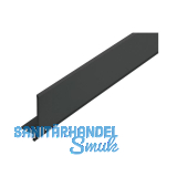 REHAU Frontblende, Breite 25 mm, H�he 46 mm, L 2500 mm, Kunststoff schwarz