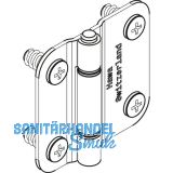 HAWA MULTIFOLD 30/W Mittelscharnier, Stahl matt vernickelt