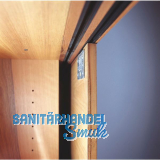 HAWA-Miniroll 15/25 Lauf F�hrungsschiene, auf Ma�, Aluminium braun eloxiert