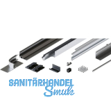 HAWA Folding Concepta III Schienen-Set 2-trg. links, Alu eloxiert