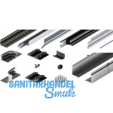 HAWA Folding Concepta III Schienen-Set 4-trg., Alu eloxiert