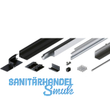 HAWA Folding Concepta III Schienen-Set 2-trg. links, Alu schwarz eloxiert