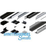 HAWA Folding Concepta III Schienen-Set 4-trg., Alu schwarz eloxiert