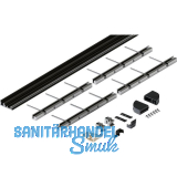 HAWA Folding Concepta III Bodenprofil-Set 4-trg., Alu schwarz eloxiert