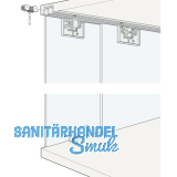 HAWA Clipo 16 GK IS Beschl�gegarnitur Innenfront geklebt, 2 t�rig