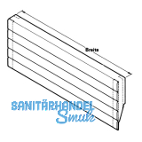 Standard Frontblende, Breite 600 mm, Euro Buche ged�mpft roh