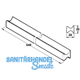 Standard Griffleiste, Breite 538 mm, H�he 20 mm, Euro Eiche roh