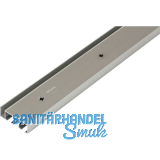 HAWA Clipo 16 H DoppeL - Laufschiene gelocht, 2500 mm, Aluminium eloxiert