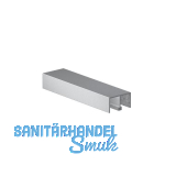 VITRIS Doppel - F�hrungsprofil beflockt auf Ma�, Aluminium natur eloxiert