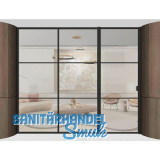 ARLU DIVINA� Festverglasung mit Schiebet�r rechts 2600 x 3000 mm, schwarz