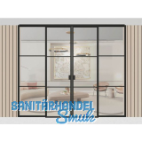 ARLU DIVINA� Festverglasung mit Doppelschiebet�r 2600 x 3000 mm, schwarz