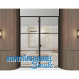 ARLU DIVINA� Festverglasung mit Dreht�r rechts 2600 x 2000 mm, schwarz