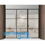 ARLU DIVINA� Festverglasung mit Dreht�r rechts 2600 x 3000 mm, schwarz