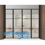 ARLU DIVINA� Festverglasung mit Doppelt�r, 2600 x 3000 mm, schwarz