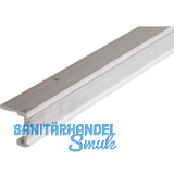 HAWA Combino 20/35 H Einfach- Laufschiene gelocht, 2500 mm, Aluminium eloxiert