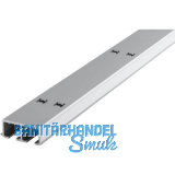 HAWA Clipo 36 Doppellaufschiene gelocht zum Schrauben 2500 mm, Alu eloxiert