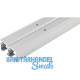 HAWA ORDENA 70/P - 70/F Doppellaufschiene gebohrt 2500 mm, Aluminium eloxiert