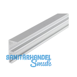 HAWA Combino 20/35 H FS Doppellaufschiene gelocht 2500 mm, Aluminium eloxiert