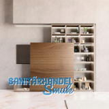 TERNO SCORREVOLI Unsichtbares Schiebesystem Magic Living-1100mm schwarz eloxiert