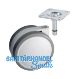 D�RNER + HELMER Doppel-Lenkrolle Design Top 62 mm 40 kg