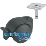 D�RNER + HELMER Doppel-Lenkrolle One 50 mm 30 kg Platte Feststeller