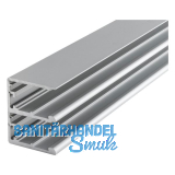 HAWA Combino Doppellaufschiene 50 H MS/FS f�r D�mpfeinzug 2500 mm, Alu eloxiert