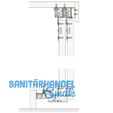 HAWA Combino 65 H MS - Beschl�gegarnitur 1400 x 2600 x 25, 3 t�rig, Stahl