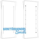 HAWA Ausrichtbeschlag, Alu silber eloxiert, T�rh�he 2240 - 2850 mm