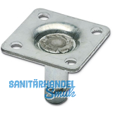Plattenbefestigung 36,5 x 36,5 mm Stahl verzinkt