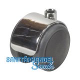 Doppel-Lenkrolle Duo Kunststoff weich 50 mm 50 kg schwarz/Chrom-Optik