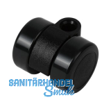 Doppel-Lenkrolle Mini weich Kunststoff schwarz 36 mm 50 kg