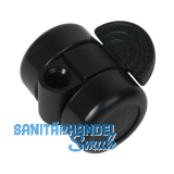 Doppel-Lenkrolle Mini hart Kunststoff schwarz Feststeller 36 mm 50 kg