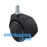 Doppel-Lenkrolle Office weich Kunststoff 50 mm 50 kg Gewindestift