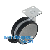 Lenkrolle Disky 2 Feststeller 80 kg silberfarbig