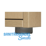 M�belgleiter verstellbar-Anschraubplatte � 50 mm, Kunststoff schwarz