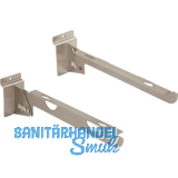 Konsole Arkwall neigbar f�r Holztablare 290 mm Stahl vernickelt matt