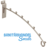 Schr�garm gebogen Arkwall 265 mm Stahl vernickelt matt