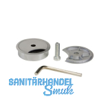 CONFURN Befestigung mit Kabeldurchf�hrung Quatro, Bohr � 80,Zamak verchromt matt